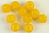 1 STRAND (25pc) 8mm OPAL YELLOW ORANGE CZECH GLASS MELON ROUNDS LOOSE BEADS CZ117-1ST